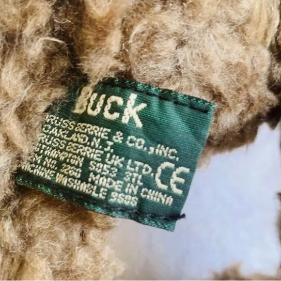 Russ Berrie Moose Plush with scarf named Buck Winter Christmas Stuffed Animal - Picture 7 of 8